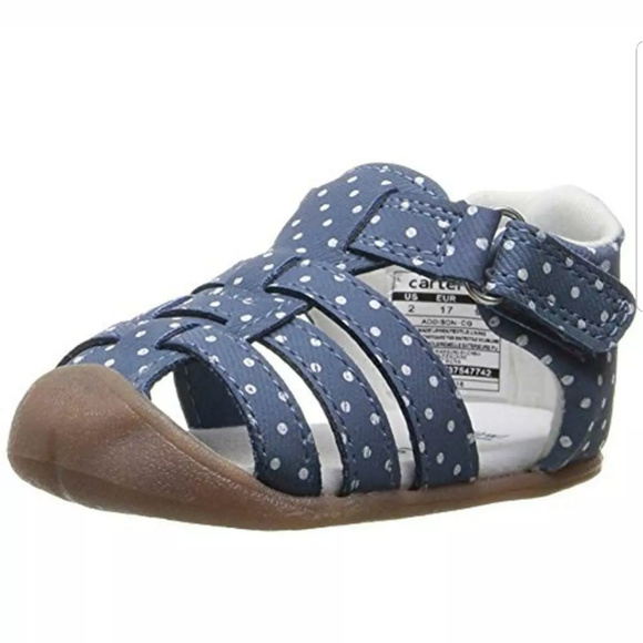 Carters Addison Blue Infant Sandals Shoes. 3 - Picture 1 of 4